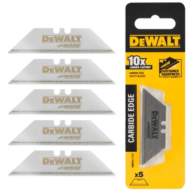 Ostrza wymienne trapezowe do noża Carbide Edge 5szt. DeWALT DWHT0-11131