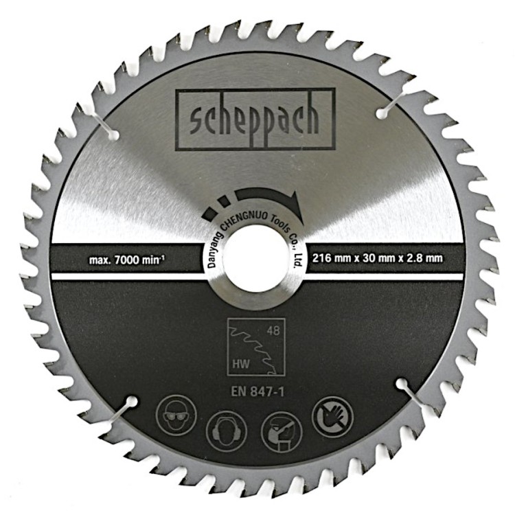 Tarcza pilarska do drewna do ukośnic HW 216x30x2,8mm 48z SCHEPPACH