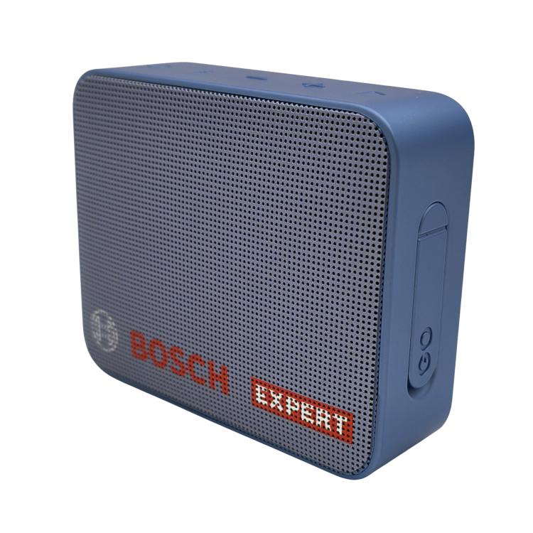 Głośnik przenośny JBL GO Essential niebieski z logo BOSCH