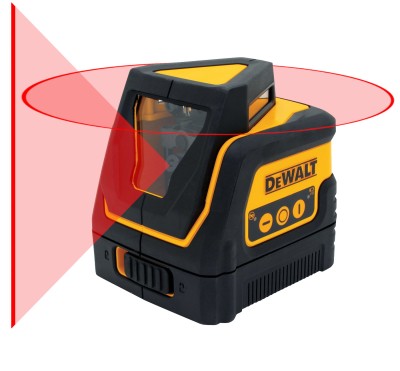 Laser krzyżowy 360° wiązka czerwona uchwyt kufer DeWALT DW0811
