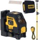 Laser krzyżowy z wiązką czerwoną DeWALT DCLE14201RB + Tyczka 3,2m