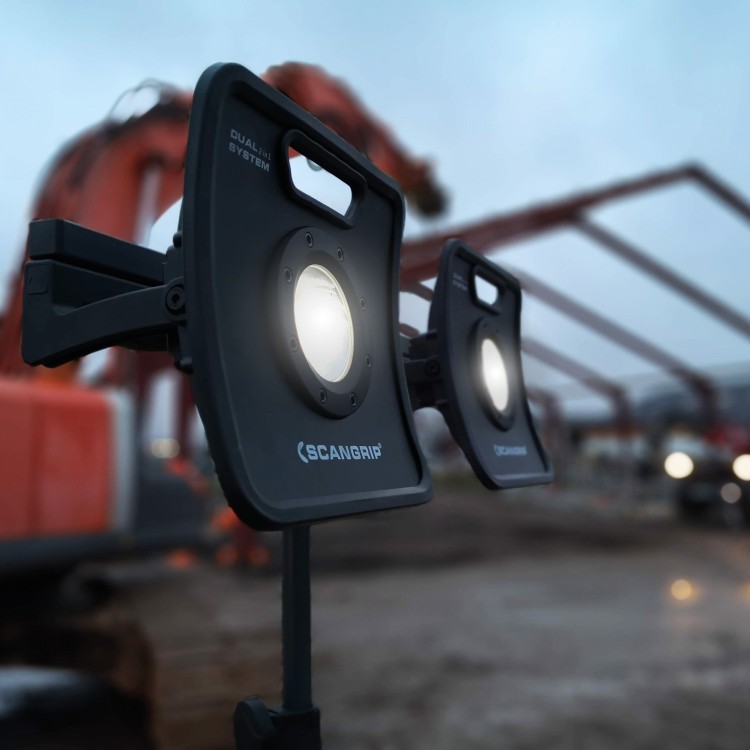 SCANGRIP DUAL BRACKET zastosowanie uchwyty do montażu lamp na statywie