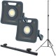SCANGRIP 2x Lampa robocza LED 6000lm NOVA 6 + Statyw + Podwójny uchwyt