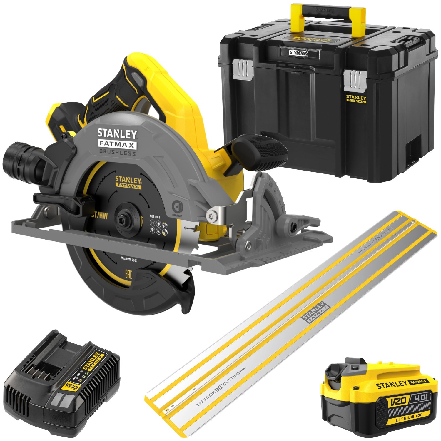 STANLEY SFMCS551M1T Pilarka tarczowa 18V 190mm 1x 4,0Ah + Prowadnica