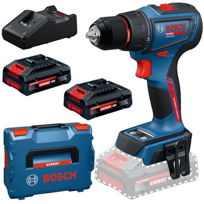 Wiertarko-wkrętarka akumulatorowa Bosch EXPERT EXSR18V-90 2x4Ah Ładowarka L-BOXX 136