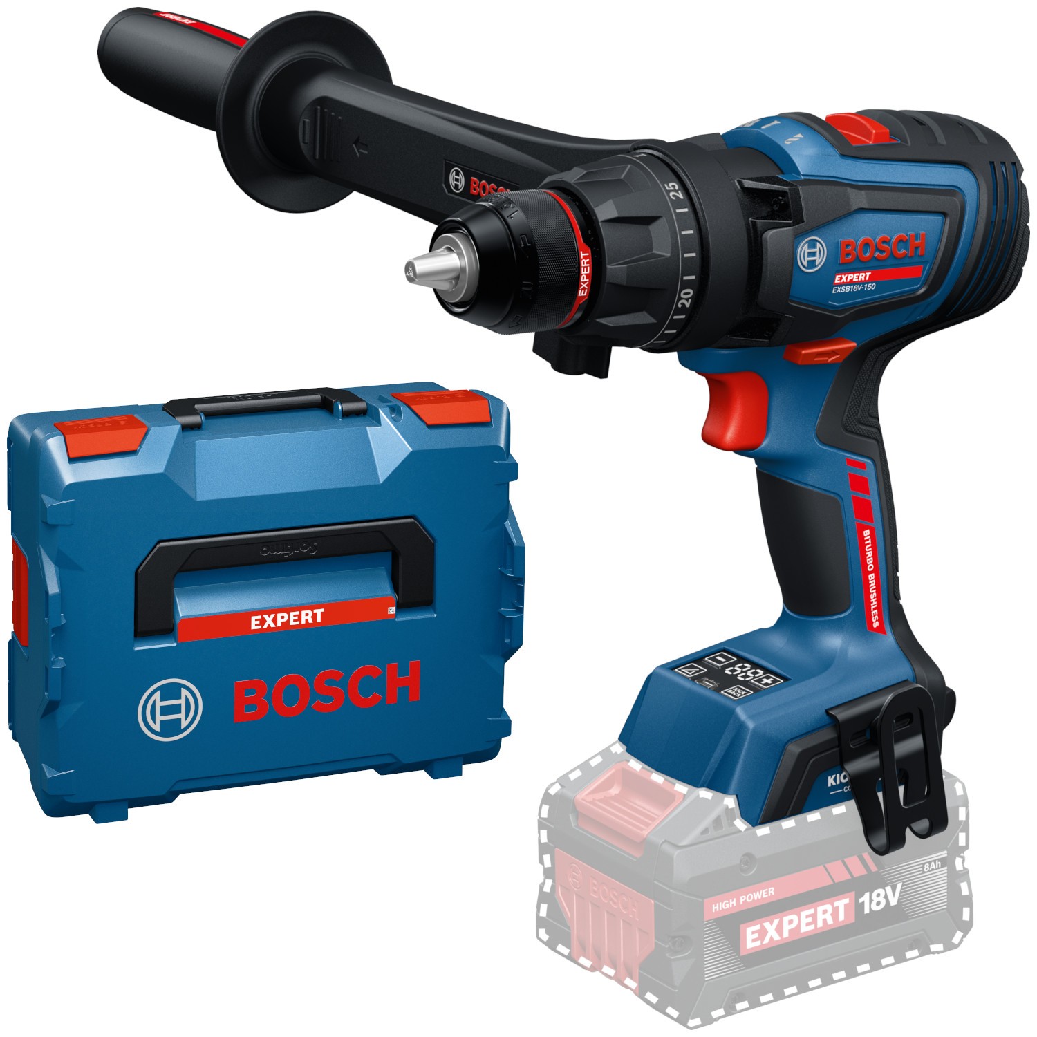 BOSCH EXPERT EXSB18V-150 Akumulatorowa wiertarko-wkrętarka udarowa 18V 150Nm /body/ + walizka