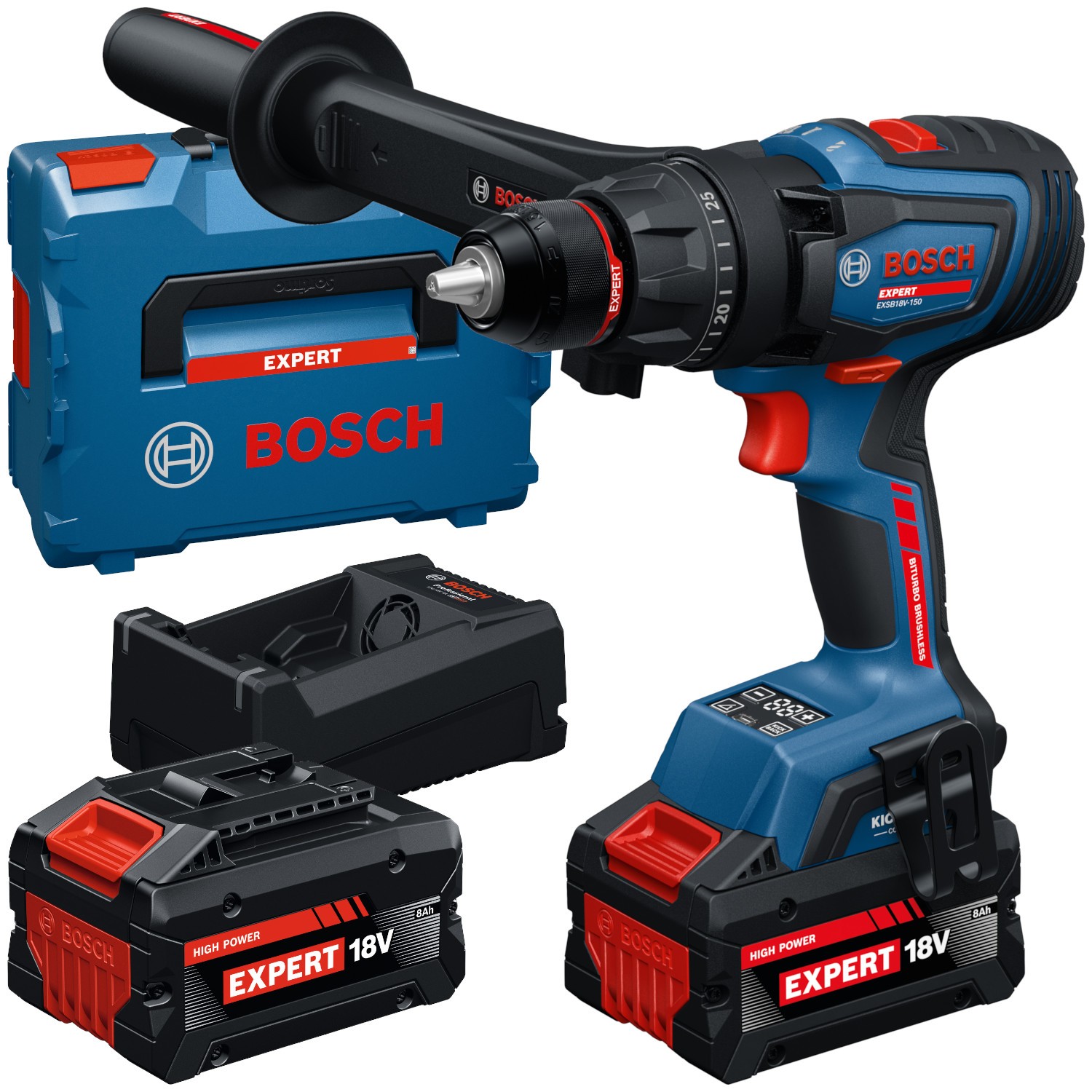 BOSCH EXPERT EXSB18V-150 Wiertarko-wkrętarka udarowa 18V 150Nm 2x 8.0Ah