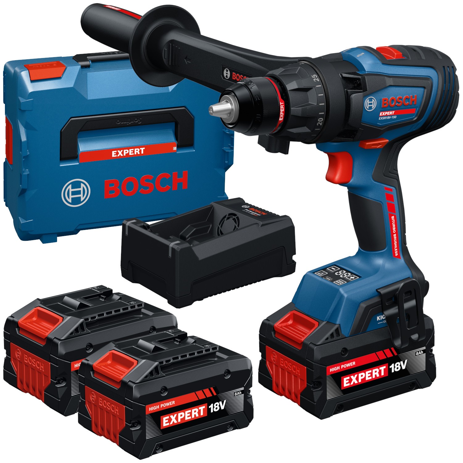 BOSCH EXPERT EXSR18V-150 Wiertarko-wkrętarka 18V 150Nm 2x 8.0Ah 1x 5.5Ah