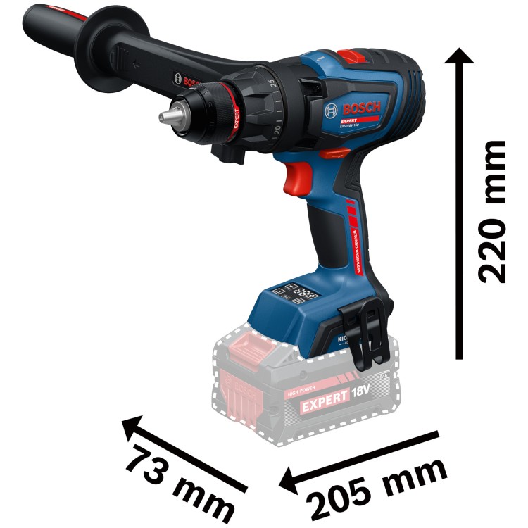 BOSCH EXPERT EXSR18V-150 - wymiary