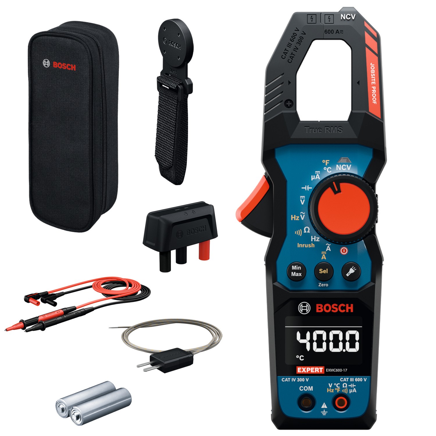 Miernik cęgowy AC 600V akcesoria Bosch EXPERT EXMC600-17
