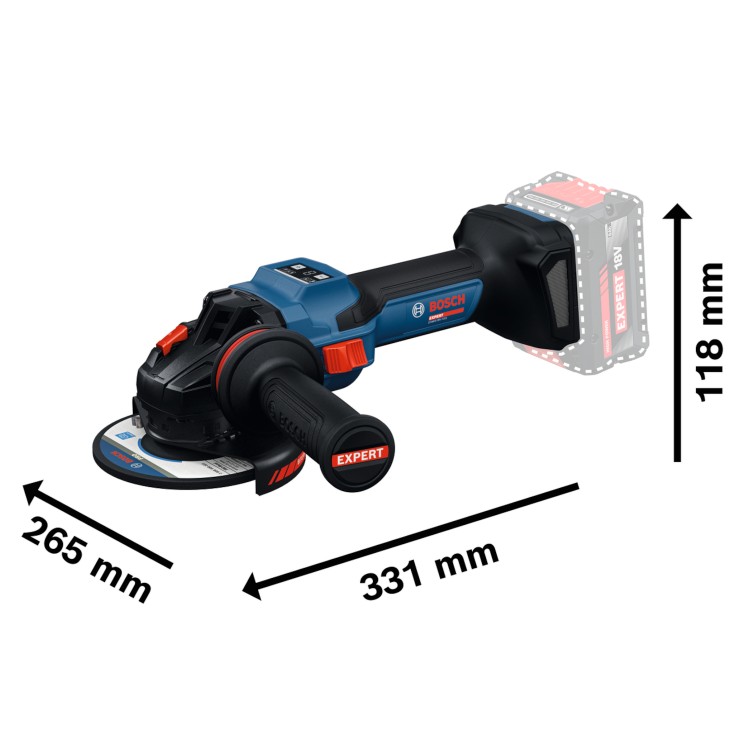 Szlifierka kątowa 18V 125mm 2x8Ah L-Boxx Bosch 06019M6003