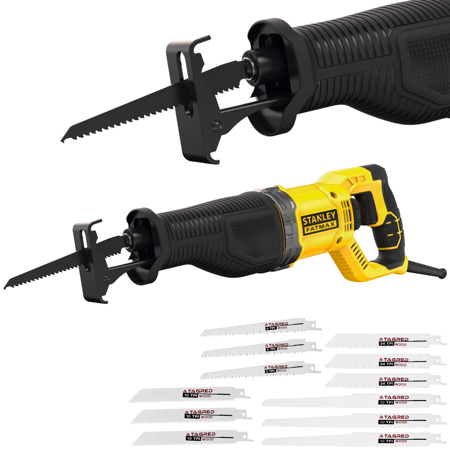 Pilarka szablowa 900W Stanley FME360 + Zestaw brzeszczotów 12szt.