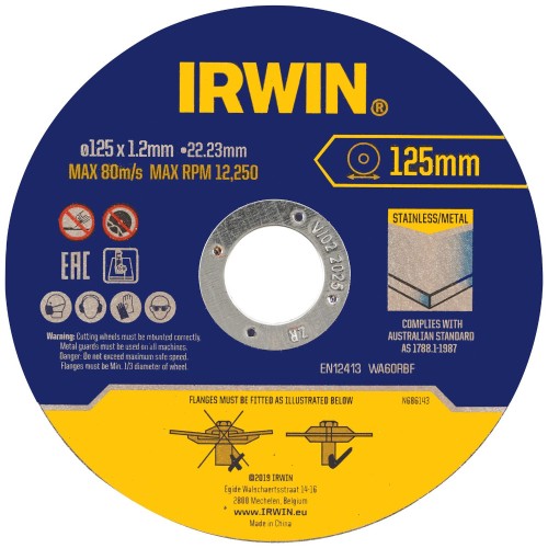 Tarcza do cięcia metalu 125x1,2mm 10szt. Irwin IW8082106