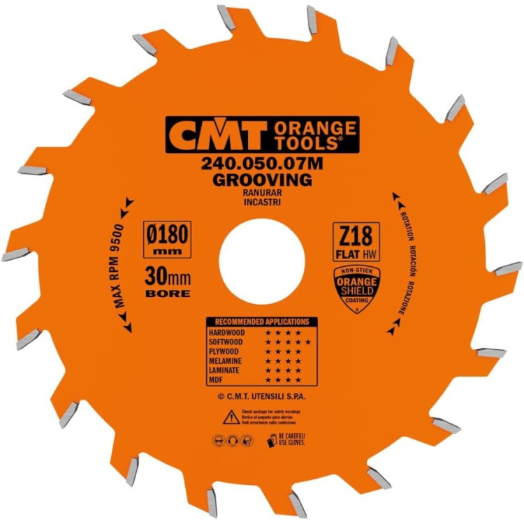 Tarcza frez piłkowy rowkujący do drewna 180x30mm 18z CMT 240.050.07M