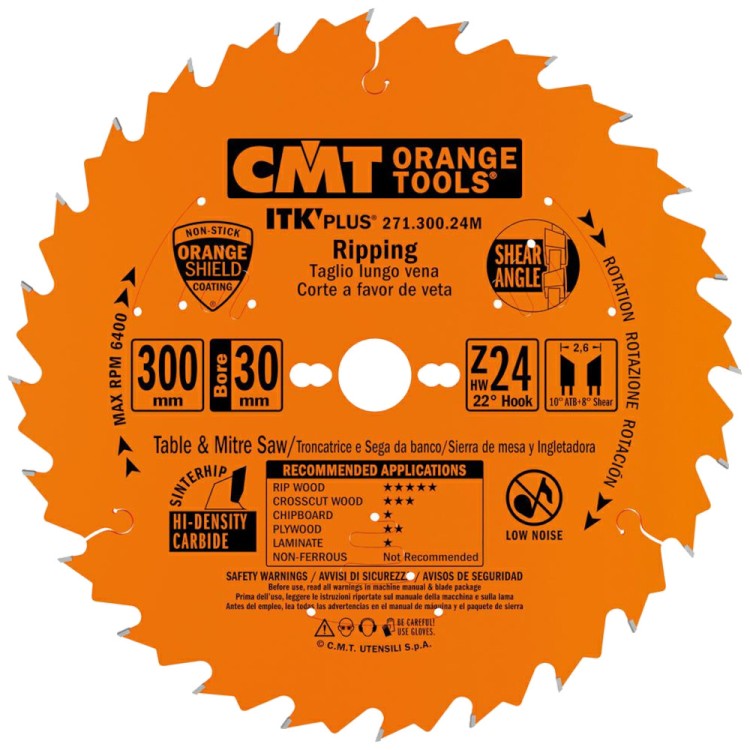 CMT 271.300.24M Tarcza pilarska do drewna, płyt OSB 300x30mm 24z