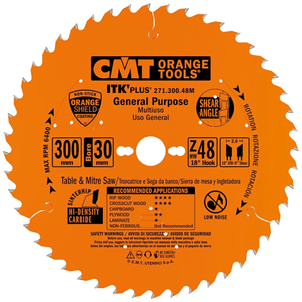 CMT 271.300.48M Tarcza pilarska do drewna, płyt OSB, sklejki 300x30mm 48z