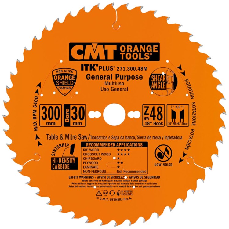 CMT 271.300.48M Tarcza pilarska do drewna, płyt OSB, sklejki 300x30mm 48z