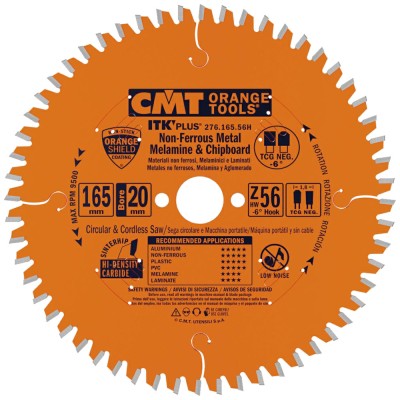 CMT 276.165.56H Tarcza pilarska do metalu, PCV 165x20mm 56z