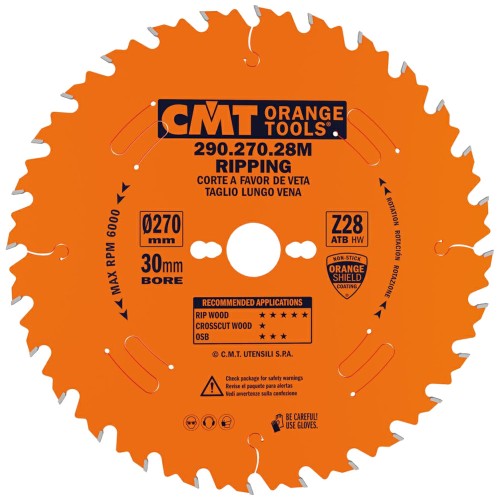CMT 290.270.28M Tarcza pilarska do drewna, płyt OSB 270x30mm 28z