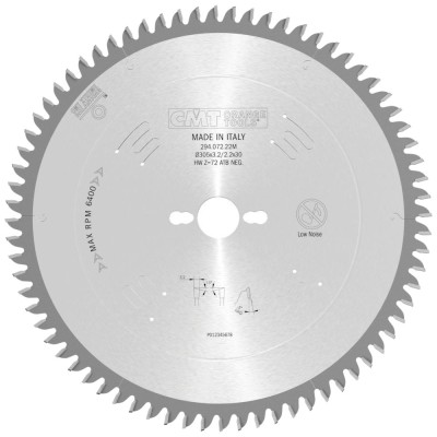 CMT Piła tarczowa wykończeniowa do drewna 305x30mm 72z 294.072.22M
