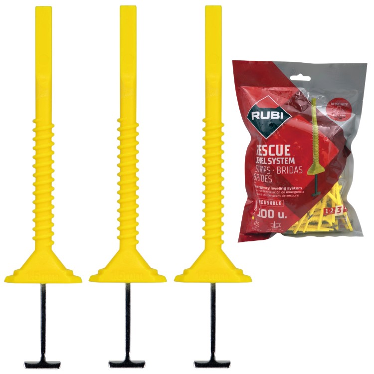 Klips systemu poziomowania RESCUE wielorazowy 100szt. Rubi 35975
