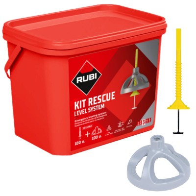 System poziomowania klipy 100szt. + nakrętki 100szt. RUBI RESCUE REUSABLE