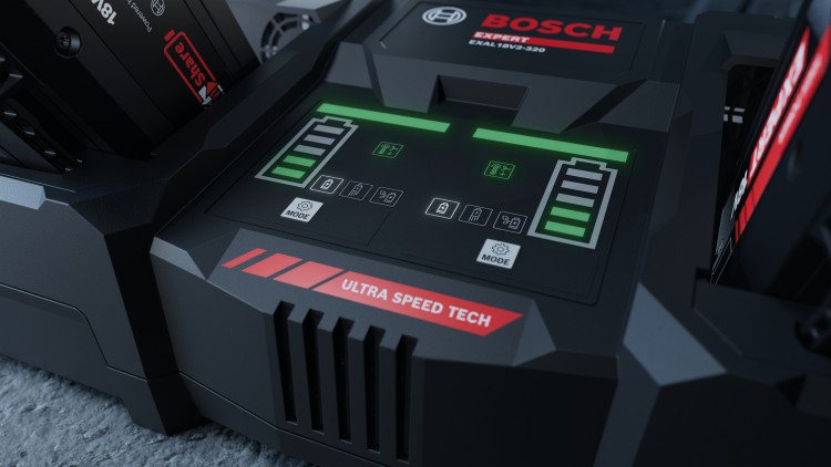 zastosowanie ładowarki podwójnej Bosch Expert EXAL18V2-320