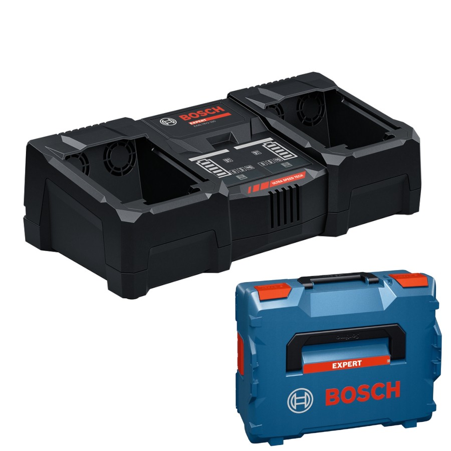 Szybka podwójna ładowarka 18V walizka L-BOXX 162 Bosch Expert EXAL18V2-320
