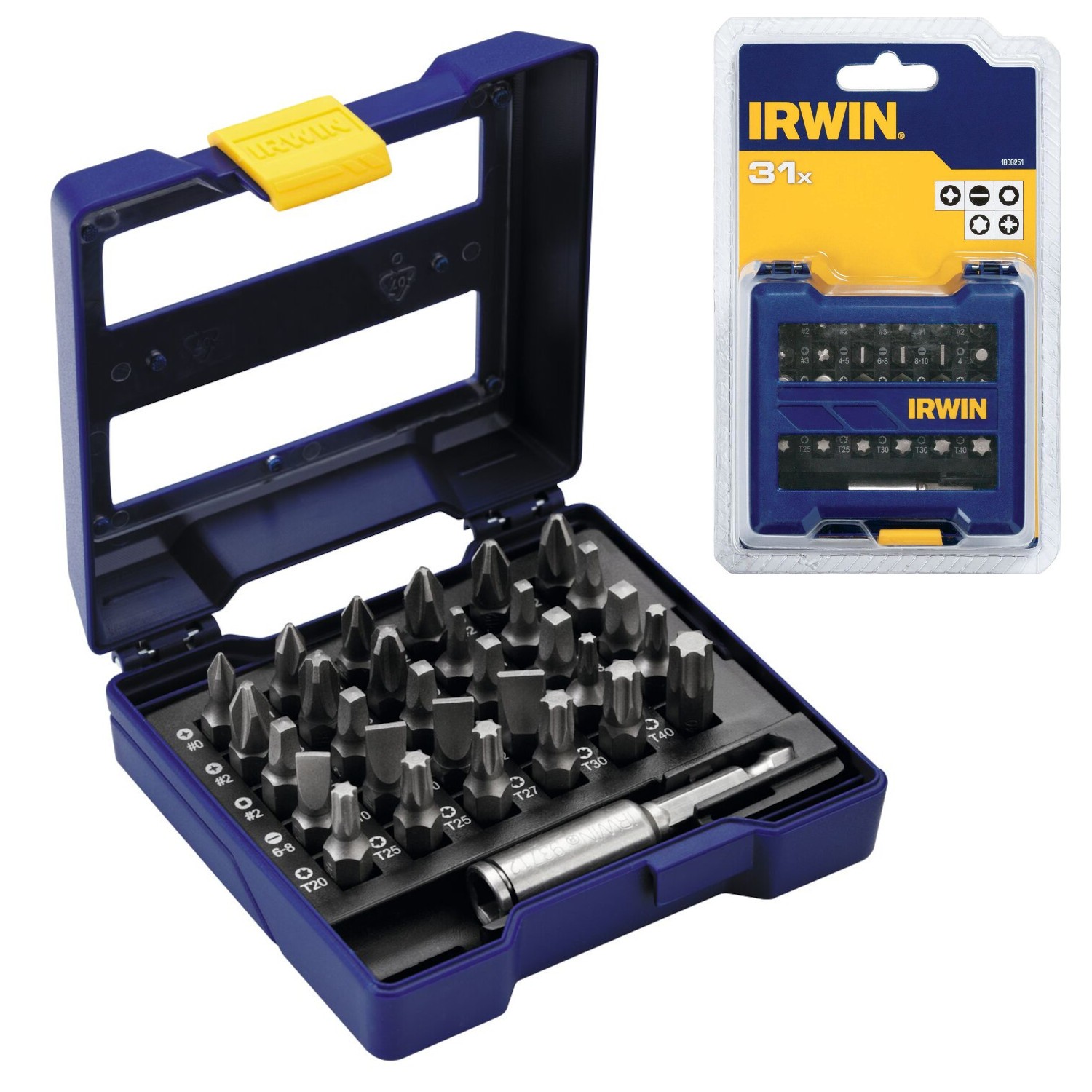 Zestaw bitów SL, PH, TORX, HEX + uchwyt magnetyczny w etui Irwin 1868251