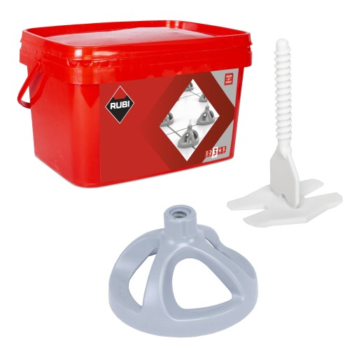 Zestaw CYCLONE LEVEL SYSTEM nakrętka 100szt.+ podstawa 1,5mm 300szt. Rubi 35964