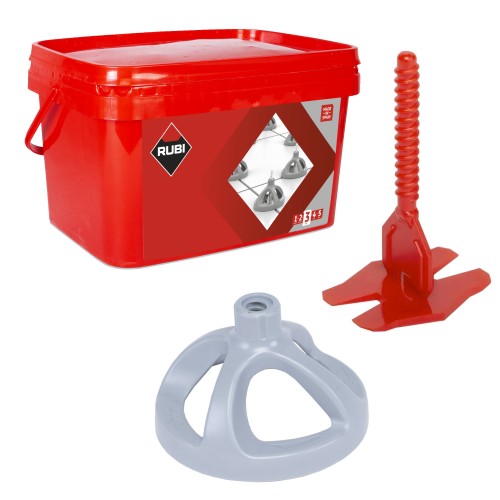 Zestaw CYCLONE LEVEL SYSTEM nakrętka 100szt.+ podstawa 3mm 300szt. Rubi 35965