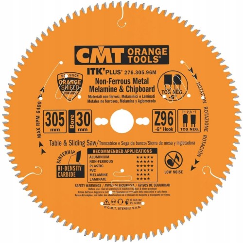 Piła tarczowa do aluminium HPL CMT 276.305.96M