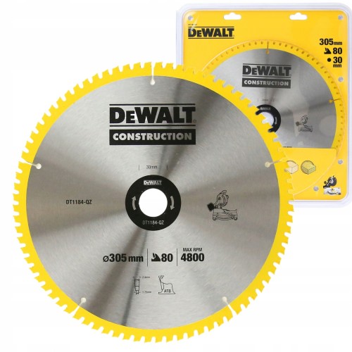 Tarcza budowlana Piła tarczowa do cięcia drewna 305x30mm 80T DeWALT DT1184