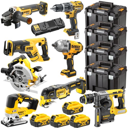 Zestaw 8 elektronarzędzi akumulatorowych 18V 4x 5,0Ah DeWALT DCK865P4T