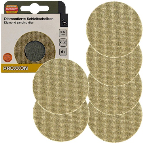 PROXXON 28675 Tarcze ścierne diamentowe 50mm P120 6szt.