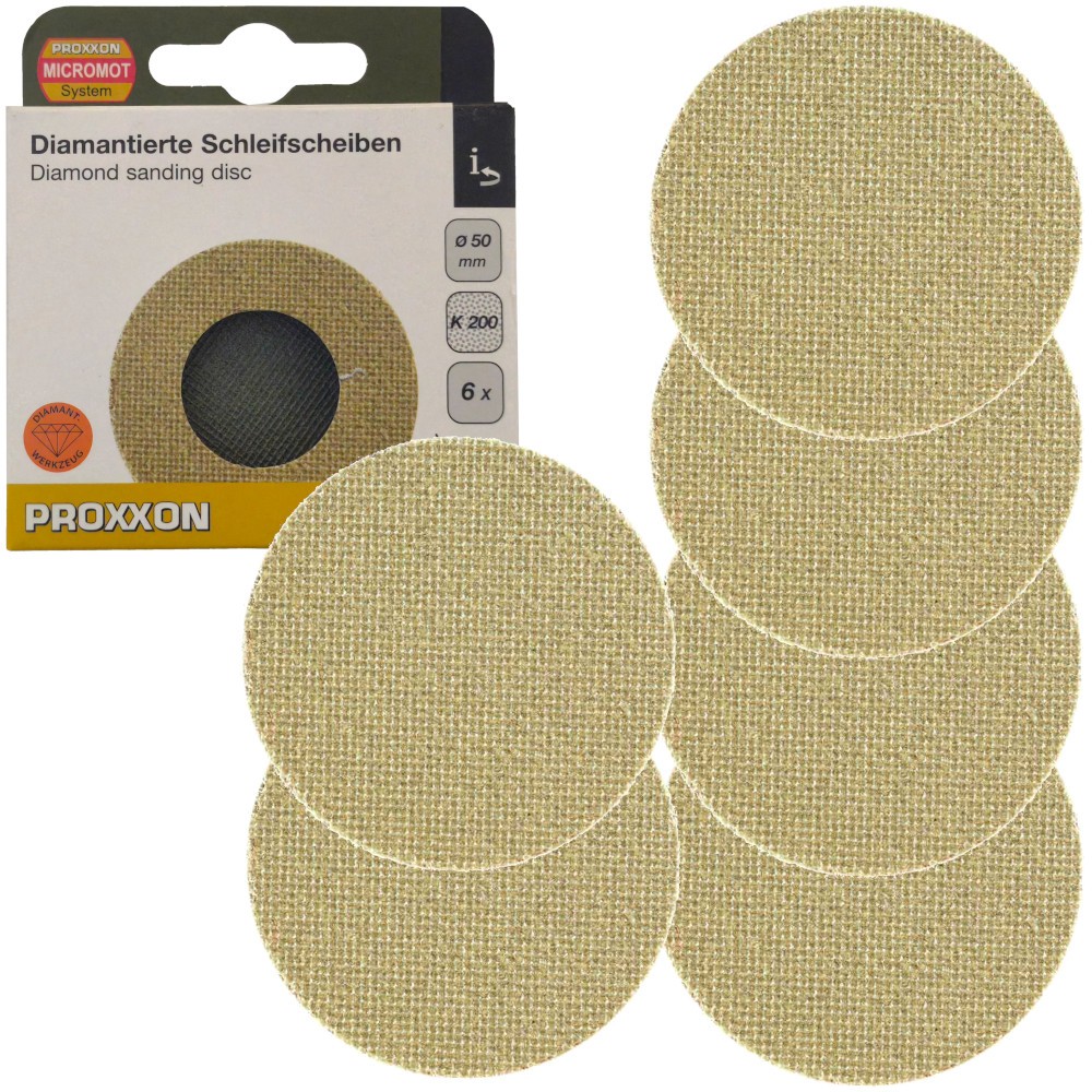 PROXXON 28676 Tarcze ścierne diamentowe 50mm P200 6szt.