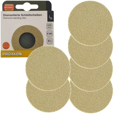 PROXXON 28676 Tarcze ścierne diamentowe 50mm P200 6szt.