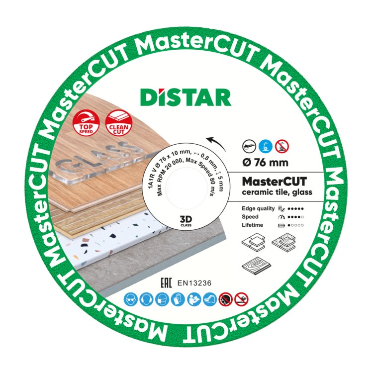 Tarcza diamentowa do ceramiki gresu 76x10mm 1A1R V MasterCUT DISTAR 87015424052