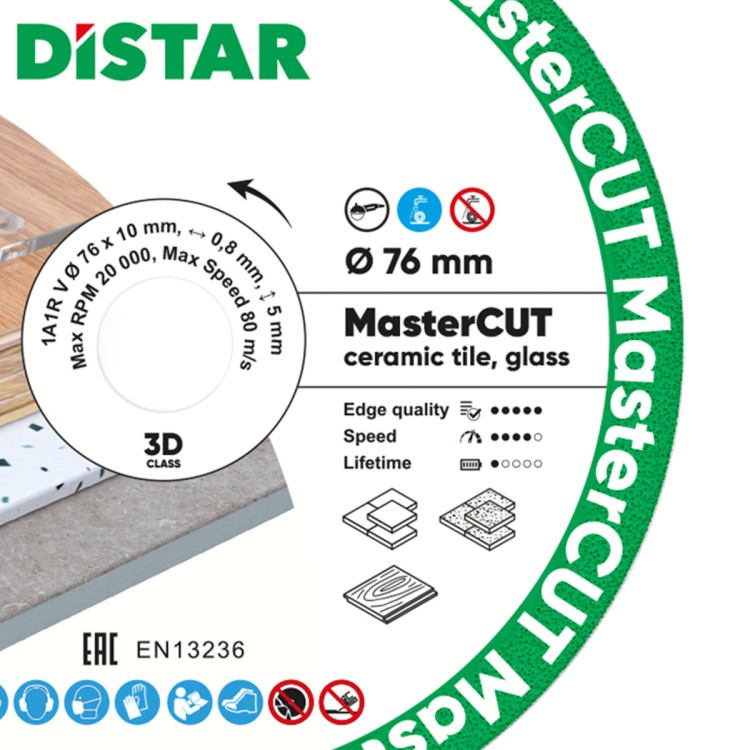 Tarcza diamentowa tnąca 76mm MasterCUT DISTAR 87015424052