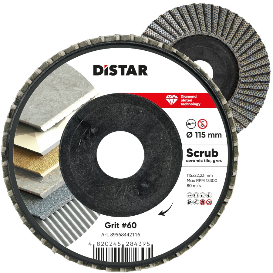 Dysk diamentowy lamelkowy Scrub 115x22,23mm Gradacja 60 DISTAR 89568442116