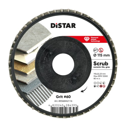 Tarcza diamentowa lamelkowa Scrub 115x22,23mm Gradacja 60 DISTAR 89568442116