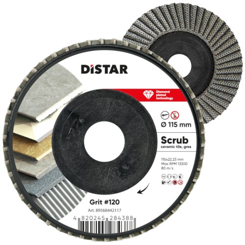 Dysk diamentowy lamelkowy Scrub 115x22,23mm Gradacja 120 DISTAR 89568442117