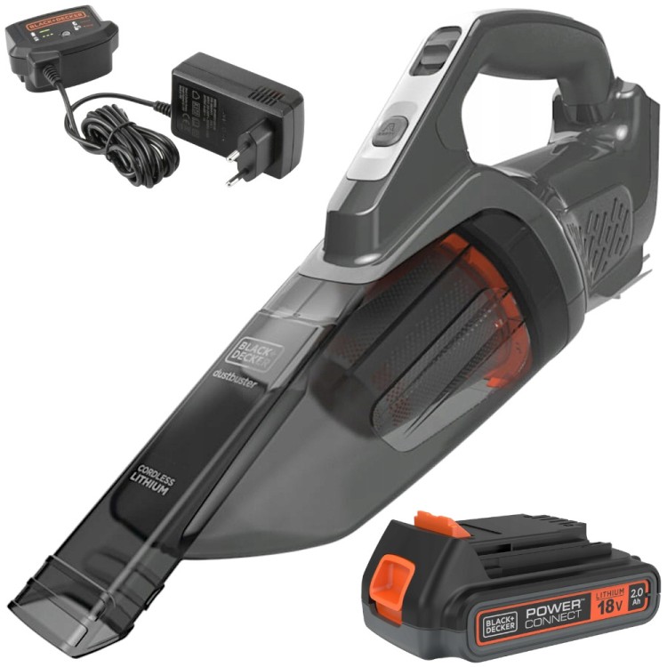BLACK DECKER Odkurzacz ręczny akumulatorowy 18V 1x 2,0Ah BCHV001