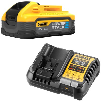 DEWALT Akumulator Li-Ion 5,0Ah 18V POWERSTACK DCBP518 + Ładowarka 4A