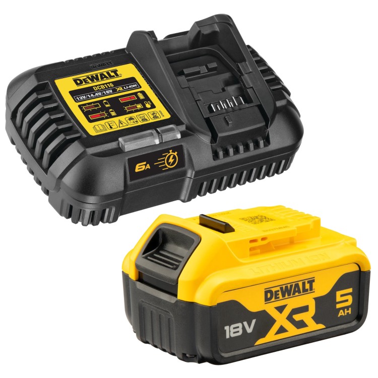 Ładowarka 18V-54V 6Ah DeWALT DCB116 + Akumulator 18V 5Ah DeWALT DCB184