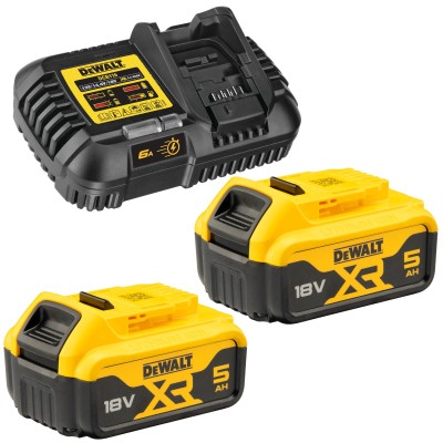 Ładowarka 18V-54V 6Ah DeWALT DCB116 + 2x Akumulator 18V 5Ah DeWALT DCB184