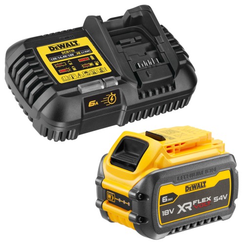 Ładowarka 18V-54V 6Ah DeWALT DCB116 + Akumulator 18V 6Ah DeWALT DCB546