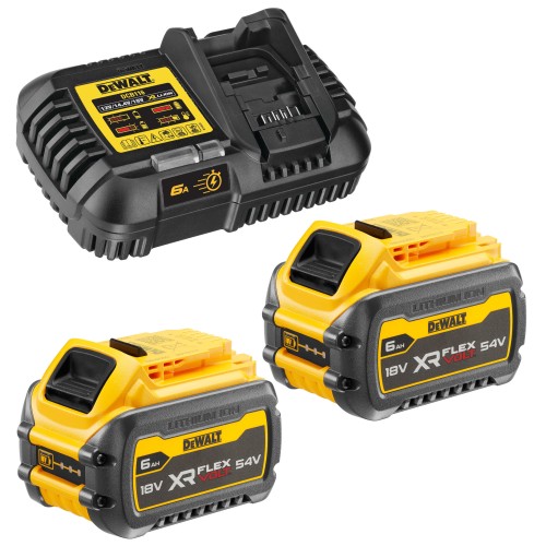 Ładowarka 18V-54V 6Ah DeWALT DCB116 + 2x Akumulator 18V 6Ah DeWALT DCB546