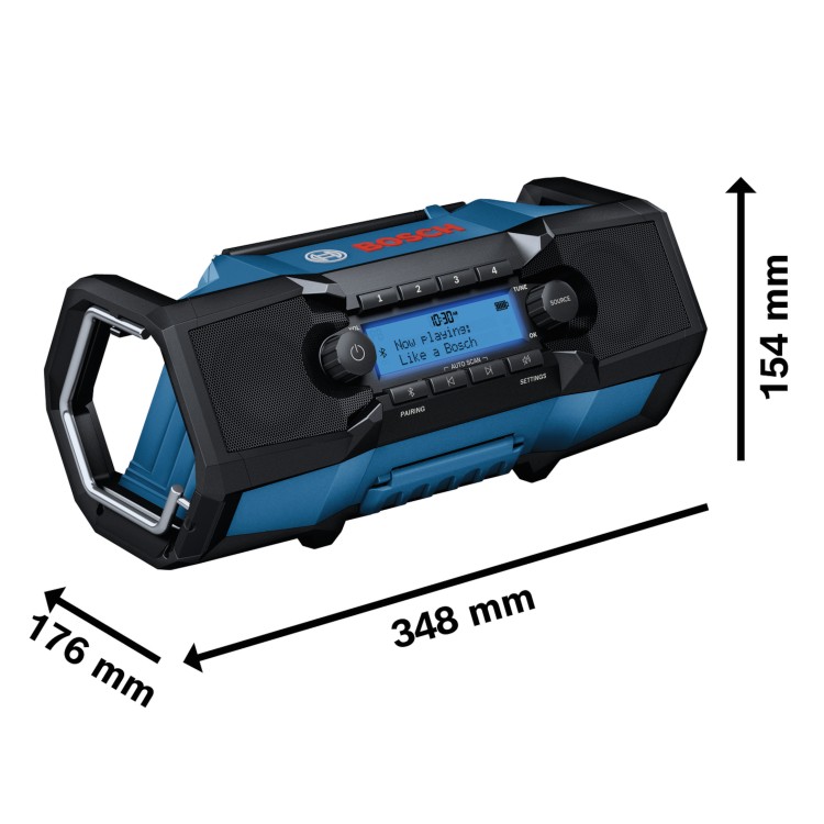 Radio budowlane akumulatorowe Bluetooth Multi-Speaker PRO GPB18V-3SC Bosch 06014A3300