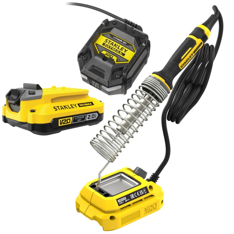 Lutownica akumulatorowa 18V V20 Stanley SFMCE040B + aku 2Ah ład